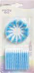 CANDELA SPIRALE BLU BLISTER 24PZ 8 CM ED0301
