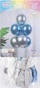 PALLONCINI BLU E ARGENTO H 80CM SET 7PZ FD1274