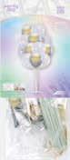 PALLONCINI ARGENTO E BIANCO 18 ANNI H 80CM SET 12PZ FD1276