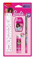 MINI SET RIGHELLO+TEMPERINO+MATITA+GOMMA BARBIE 981867