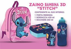 ZAINETTO 3D STITCH ROSA CON KIT ACCESSORI PRANZO VP0812ST
