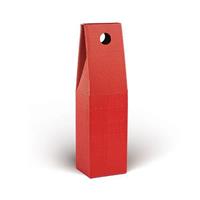 PORTABOTTIGLIA CARTONE 1 POSTO ONDULATO ROSSO CF20 VN1S/CRO