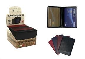 PORTA CARD 2 SCOMPARTI COLORI SCURI SKIN CF20 890SCL