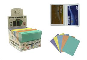 PORTA CARD 2 SCOMPARTI COLORI PASTELLO SCUDO CF20 890SCP