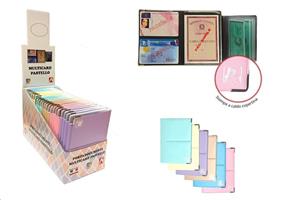 PORTA CARD 7 SCOMPARTI COLORI PASTELLO PVC CF24 1060SP