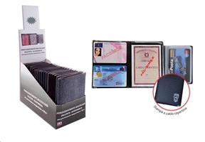 PORTA CARD 5 SCOMPARTI MONOCOLORE SCUDO CARBON CF24 1060SCF