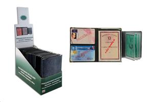 PORTA CARD 5 SCOMPARTI COLORI SCURI PVC CF24 1060S