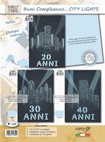 BIGLIETTI AUGURI COMPLEANNO CITY LIGHTS 21PZ 1728/G