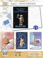 BIGLIETTI AUGURI COMPLEANNO AMICO SPAZIALE 3D CF12 1740/G