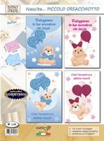 BIGLIETTI AUGURI NASCITA PICCOLO ORSACCHIOTTO CF12 1762/G