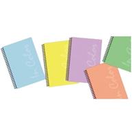 QUADERNO SPIR C/F A5 5MM 80GR 80FF PASTEL PPL IN COLOR CF5 06543
