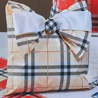 BUSTE REGALO 15X25 SCOZZESE CREMA/ROSSO PERLATO CF50 X8550311525