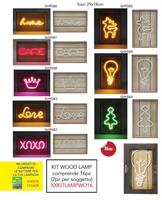 EXPO LAMPADE WOOD NEON LED 16PZ ASS XXKITLAMPWO16