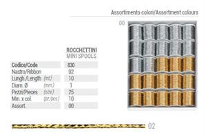 NASTRO CORDONCINO BRIZZ. 10MT ORO/ARG 25PZ 830