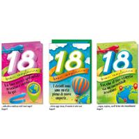 BIGLIETTI AUGURI COMPLEANNO 18 ANNI CF12 CROMO NU.8221