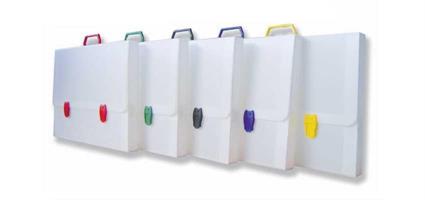 VALIGETTA POLIONDA 27X38X5 BIANCA MONTATA 2 CHIUSURE CF14 275MCB