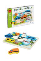 GIOCO IN LEGNO PRESCOLARE TRAVEL PUZZLE 18M+ DAL NEGRO 54031 456