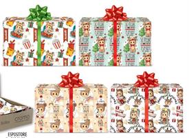 CARTA REGALO NATALE BUBINE 100FG 70x100 4 FANT ASS NT.9127 162