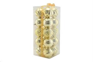 PALLINE BOX 20PZ ORO LUCIDO D.7CM 77917294