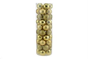 PALLINE BOX 50PZ ORO LUCIDO/MATTO D.6CM 77918006