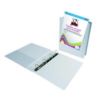 RACCOGLITORE 4ANELLI 28X32 C/TASCA D.65 BIANCO PVC IN LINEA 587