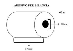 ROTOLI TERMICI ADESIVI 57X60 F.18 ROTOL. A576018
