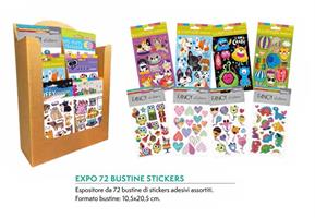STICKERS ADESIVI ASS.TI 10,5X20,5 EXPO 72PZ EXPO72STICKERS
