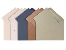 BIGLIETTO E BUSTA 7X11 N.4 GS CARTA RICICLATA 5COL CF150 E2 0039