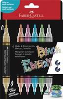 PENNARELLI MARKER ACRILICO DOP. PUNTA FABER 6PZ MET. 285517