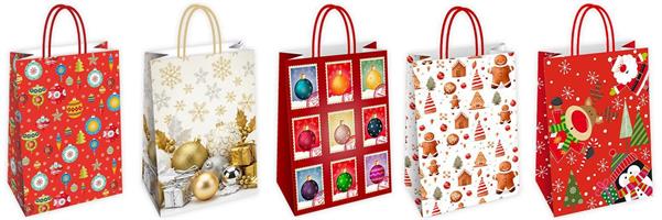 SHOPPERS MANICO RITORTO NATALE 26x12x35 CF25 FLORIO 73365 211