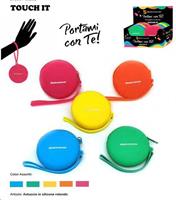 PORTAMONETE SILICONE ROTONDO C/ZIP EXPO 20PZ PP-38BL