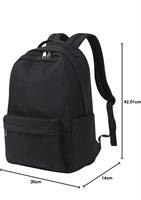 ZAINO SCUOLA AMERICANO NERO 42x30x14CM
