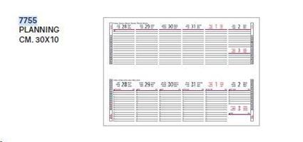 PLANNING 2026 30X12 SETTIMANALE BORDEAUX 7755BK30