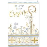 BIGLIETTI AUGURI CRESIMA MINI CF12 CROMO CO.8124
