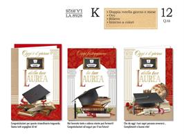 BIGLIETTI AUGURI LAUREA C/ROTELLA CF12 CROMO LA.8928