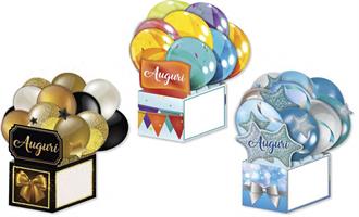 BIGLIETTI AUGURI COMPLEANNO POP UP CROMO CF12 BC.9070