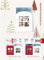 BIGLIETTI NATALE CARTA KOZO +INTERCALARE GLITTER 12PZ CRS0502