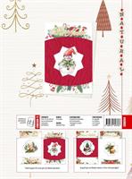 BIGLIETTI NATALE CARTA KOZO +INTERCAL GLITTER 12PZ CRS0504