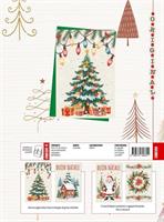 BIGLIETTI NATALE ORIGINAL GLITTER 12PZ CRS0509