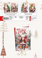 BIGLIETTI NATALE ORIGINAL LUC/OPACO RILIEVO 12PZ CRS0413