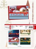 BIGLIETTI NATALE ORIGINAL GLITTER P.SOLDI 12PZ CRS0329