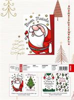 BIGLIETTI NATALE ORIGINAL SAGOMATO GLITTER 12PZ CRS0333