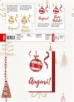BIGLIETTI NATALE ORIGINAL FUSTELLATO 12PZ CRS0009