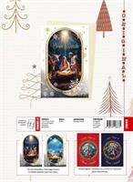 BIGLIETTI NATALE ORIGINAL RELIGIOSO ORO 12PZ CRS0419