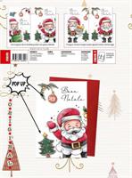 BIGLIETTI NATALE ORIGINAL GLITTER POP UP 12PZ CRS0310