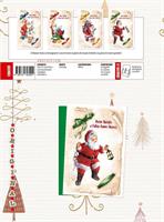 BIGLIETTI NATALE ORIGINAL GLITTER 12PZ CRS0518