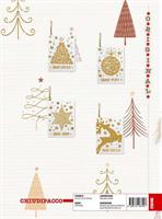CHIUDIPACCO NATALE SIMBOLI STAMPA A CALDO 4PZ CF25 CRS0440