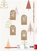 CHIUDIPACCO NATALE SIMBOLI KRAFT STAMPA CALDO 4PZ CF25 CRS0539