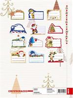 CHIUDIPACCO NATALE FUSTELLATO GLITTER BIADESIVO 4PZ CF25 CRS0541