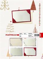 BIGLIETTI NATALE PIATTELLO CARTA KOZO 48PZ CRS0344